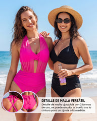 Bikini Moldeador de Talle Alto con Malla