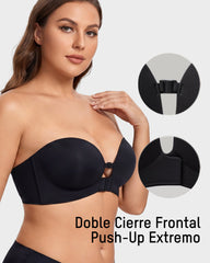 Brasier Sin Tirantes con Cierre Frontal y Soporte Push-Up