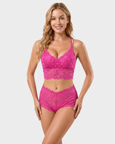 Conjunto Romántico de Bralette y Panty de Encaje