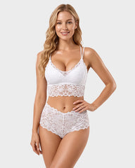 Conjunto Romántico de Bralette y Panty de Encaje