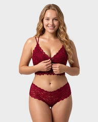 Conjunto Romántico de Bralette y Panty de Encaje
