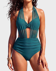 Bikini Moldeador de Talle Alto con Malla