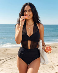 Bikini Moldeador de Talle Alto con Malla