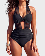 Bikini Moldeador de Talle Alto con Malla