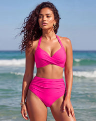 Bikini Moldeador de Talle Alto con Malla