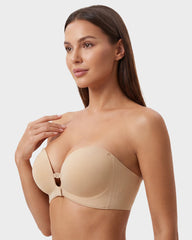 Brasier Sin Tirantes con Cierre Frontal y Soporte Push-Up