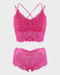 Conjunto Romántico de Bralette y Panty de Encaje