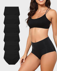 Paquete de 6 Panties Cómodos Sin Costuras de Cintura Alta