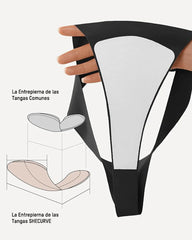 Paquete de 5 Tanga Sin Costuras con Protección Antimarcas