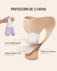 Paquete de 5 Tanga Sin Costuras con Protección Antimarcas