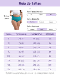 Paquete de 4 Panties de algodón de cintura alta y cobertura completa