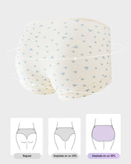 Pack de 4 panties de algodón sin costuras de cintura alta con máximo confort