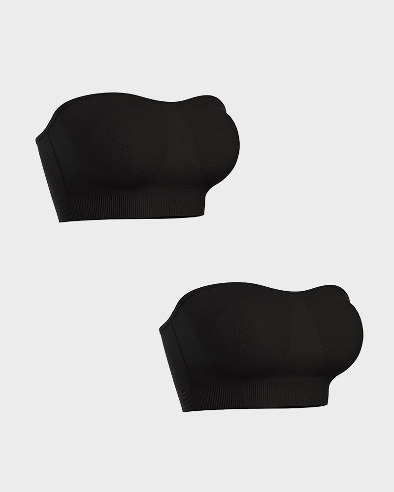 Brasier strapless sin varilla, sin costuras y antideslizante