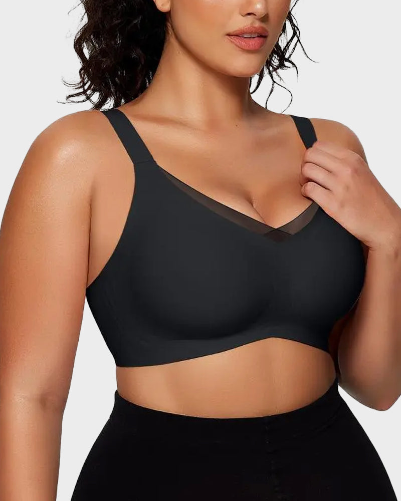Sujeta Senos Sin Aros para Mujer con Malla - Sujetador Cómodo y Soporte