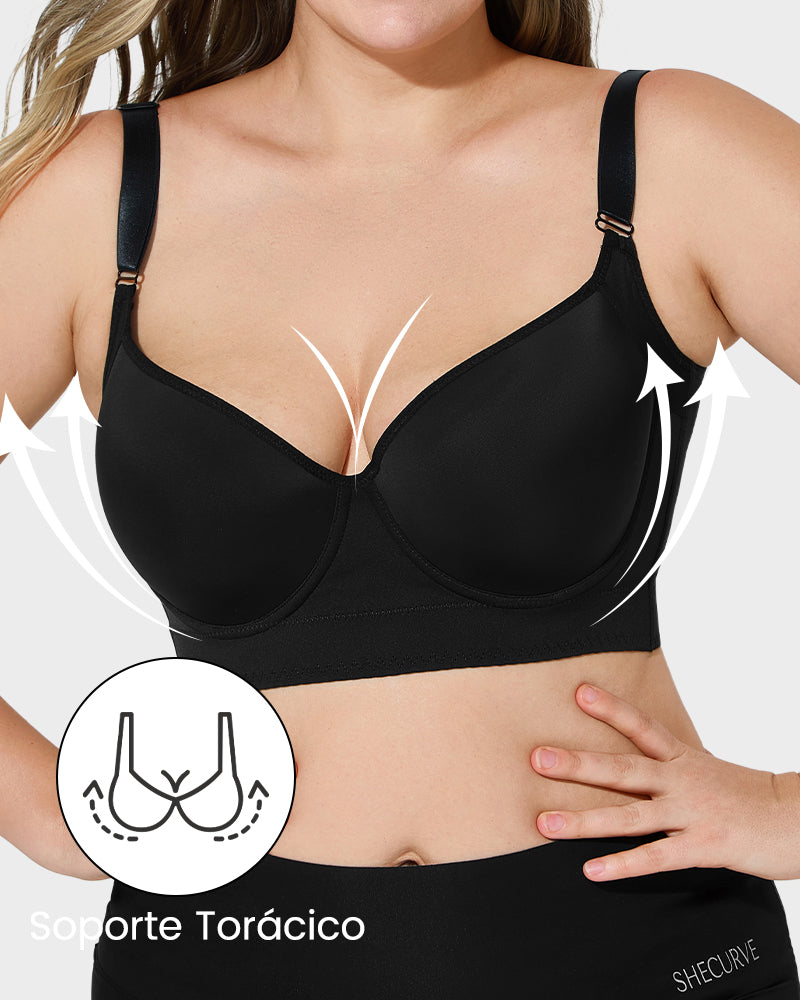 Sujeta Senos Push-Up de Atras con Efecto Alisante – Elevación Clásica para el Día a Día