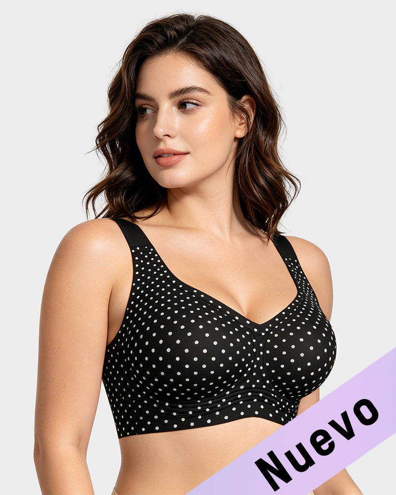 Brasier sin varilla con soporte firme, push up natural para busto grande