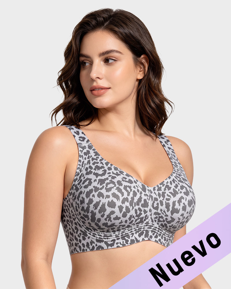 Brasier sin varilla con soporte firme, push up natural para busto grande