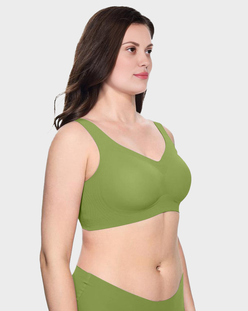 Brasier Talla Extra Sin Varilla – Push-Up, Cobertura Total y Tirantes Anchos