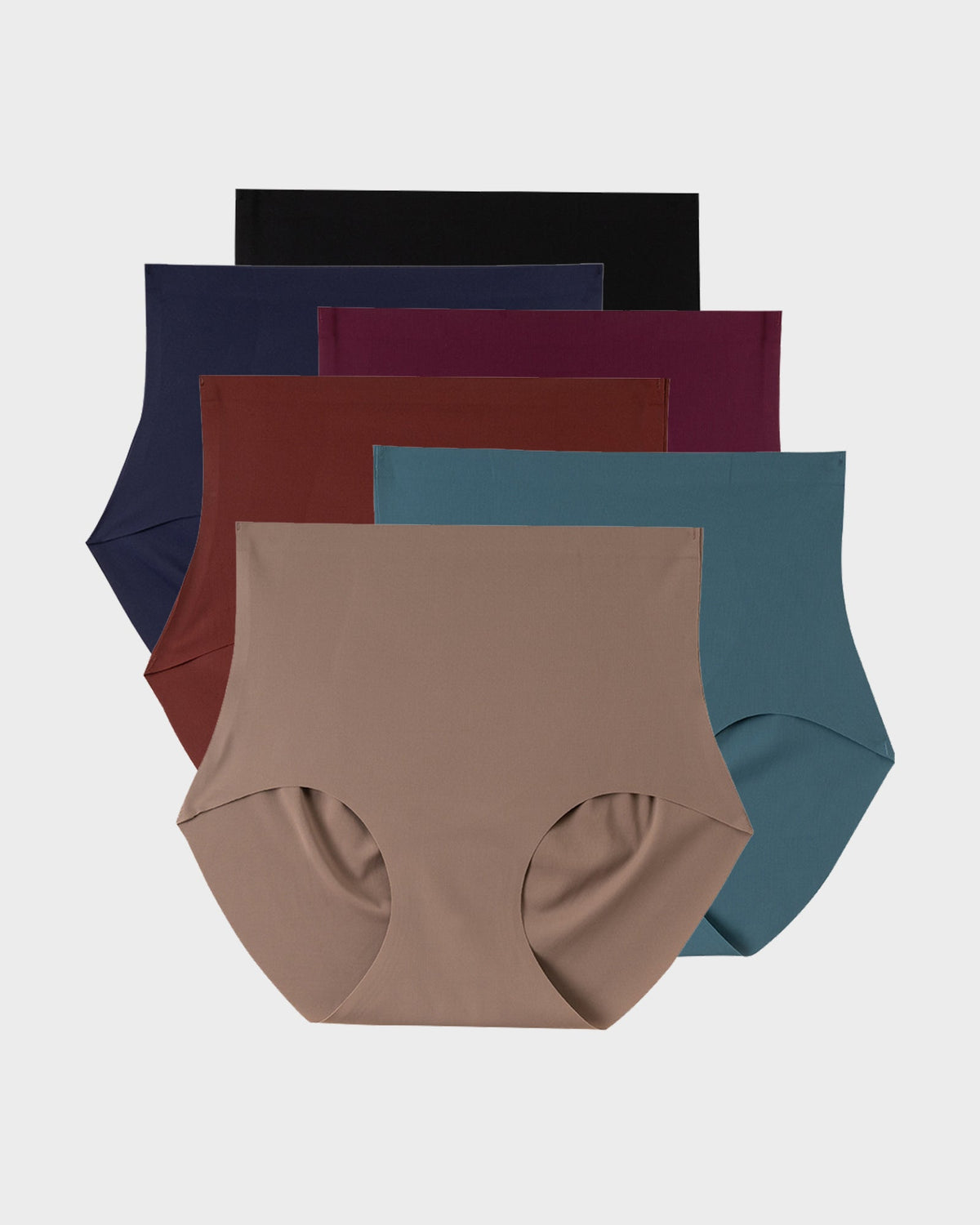 Pack de 6 Panties sin Costuras de Cintura Alta con Efecto Moldeador Ligero