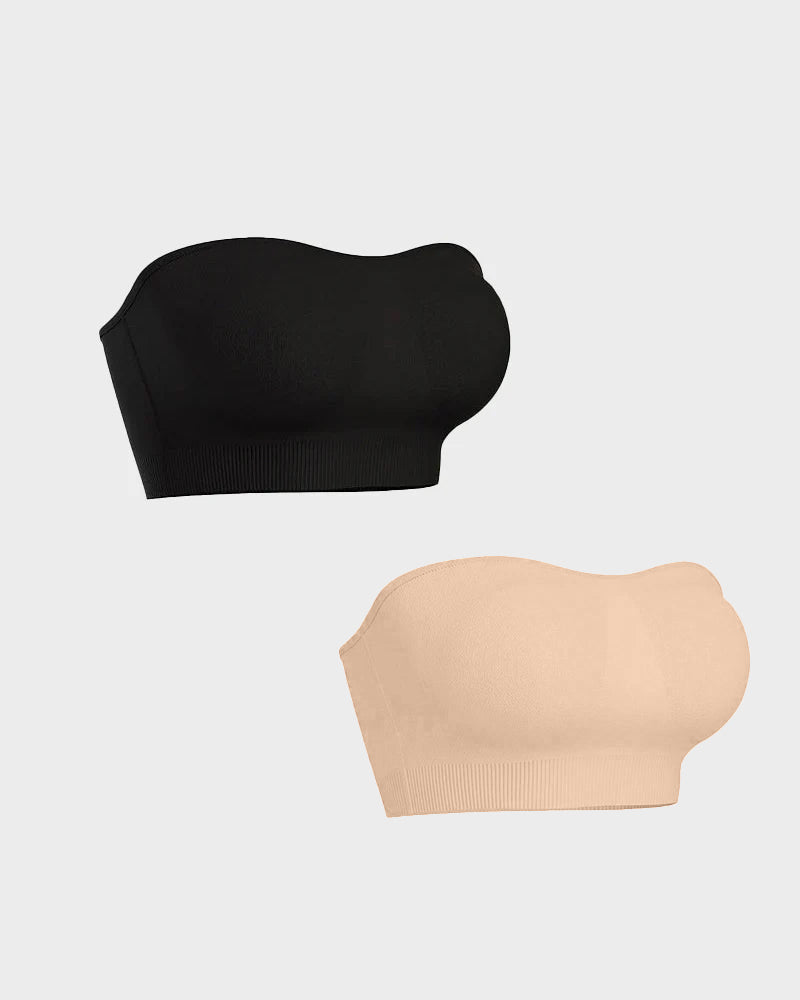 Brasier strapless sin varilla, sin costuras y antideslizante