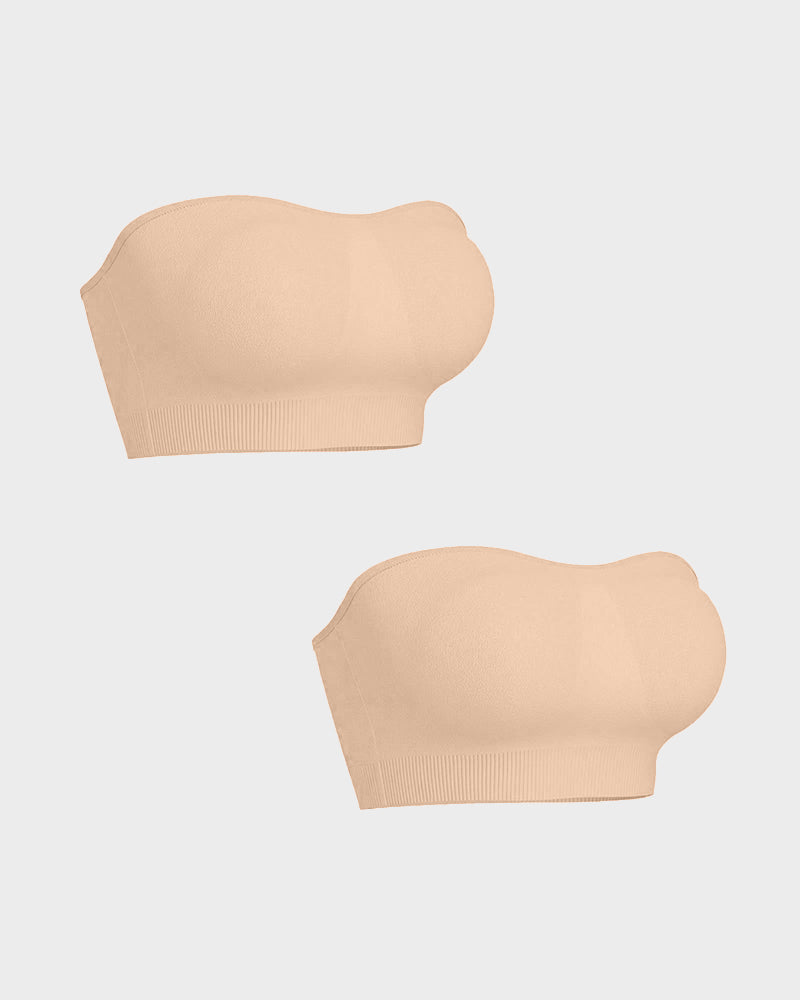 Brasier strapless sin varilla, sin costuras y antideslizante