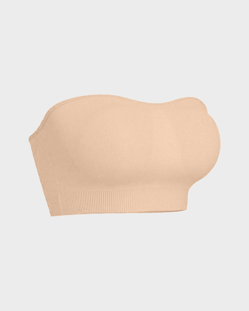 Brasier strapless sin varilla, sin costuras y antideslizante