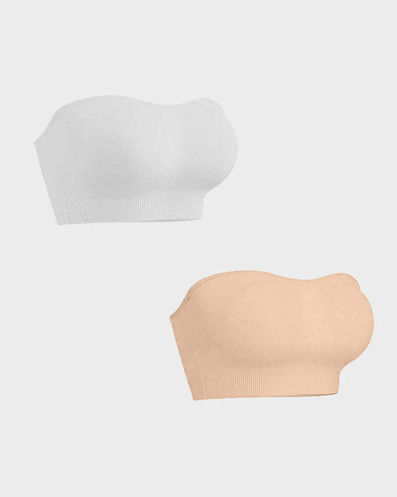 Brasier strapless sin varilla, sin costuras y antideslizante