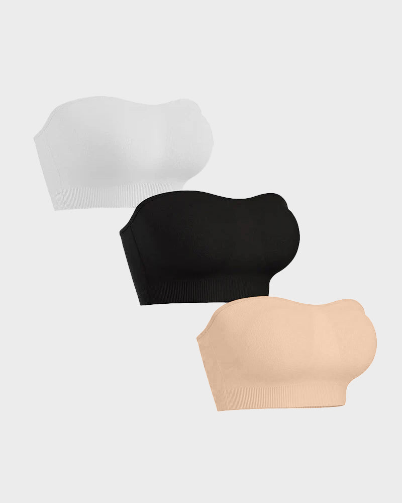 Brasier strapless sin varilla, sin costuras y antideslizante