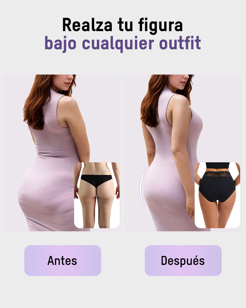 Pack de 5 Bragas Hipster de Algodón con Encaje