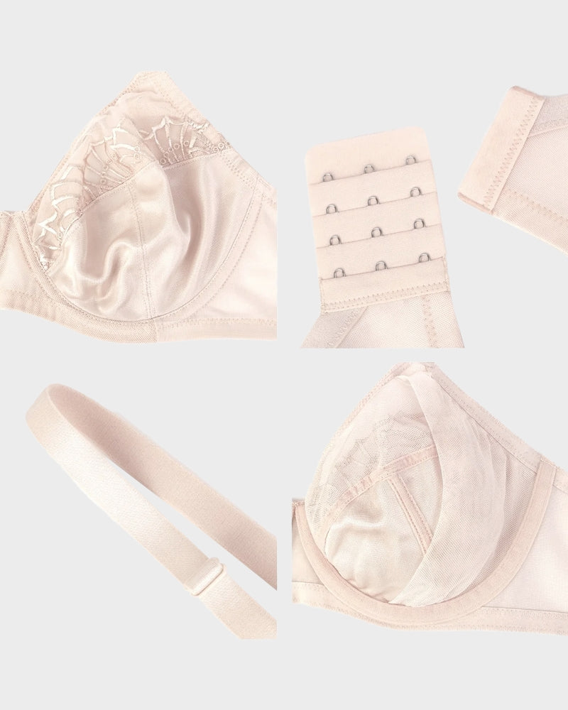 Sujetador Minimizer de Encaje con Perlas y Brillo para Tallas Grandes