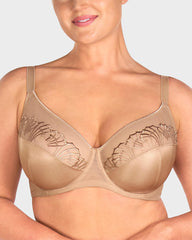 Sujetador Minimizer de Encaje con Perlas y Brillo para Tallas Grandes