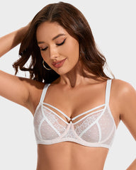 Sujetador Minimizer de Encaje con Cobertura Total para Tallas Grandes
