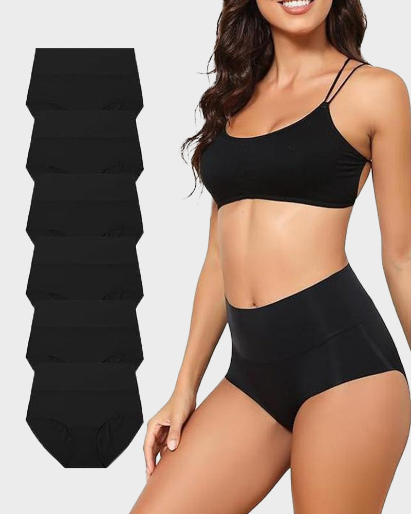 Paquete de 6 Panties Cómodos Sin Costuras de Cintura Alta