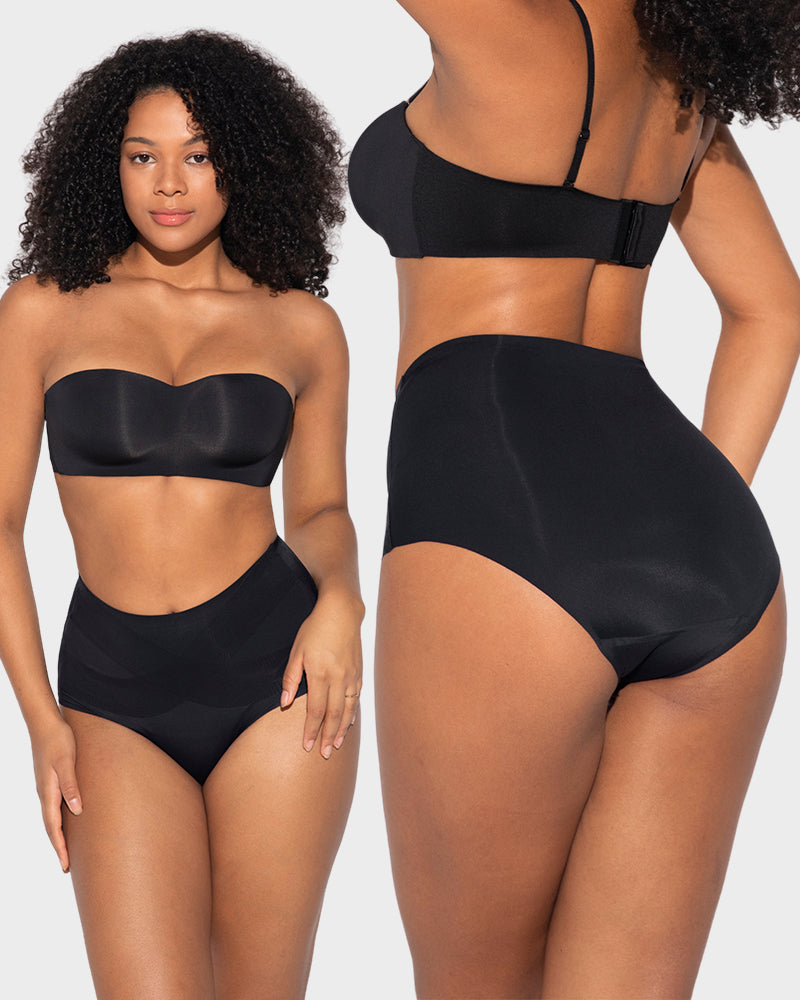 Paquete de 5 Braga Moldeadora de Cintura Alta Sin Costuras