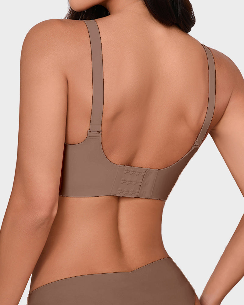 Sujetador Sin Costuras Sin Aros con Bordes Ondulados y de Gel