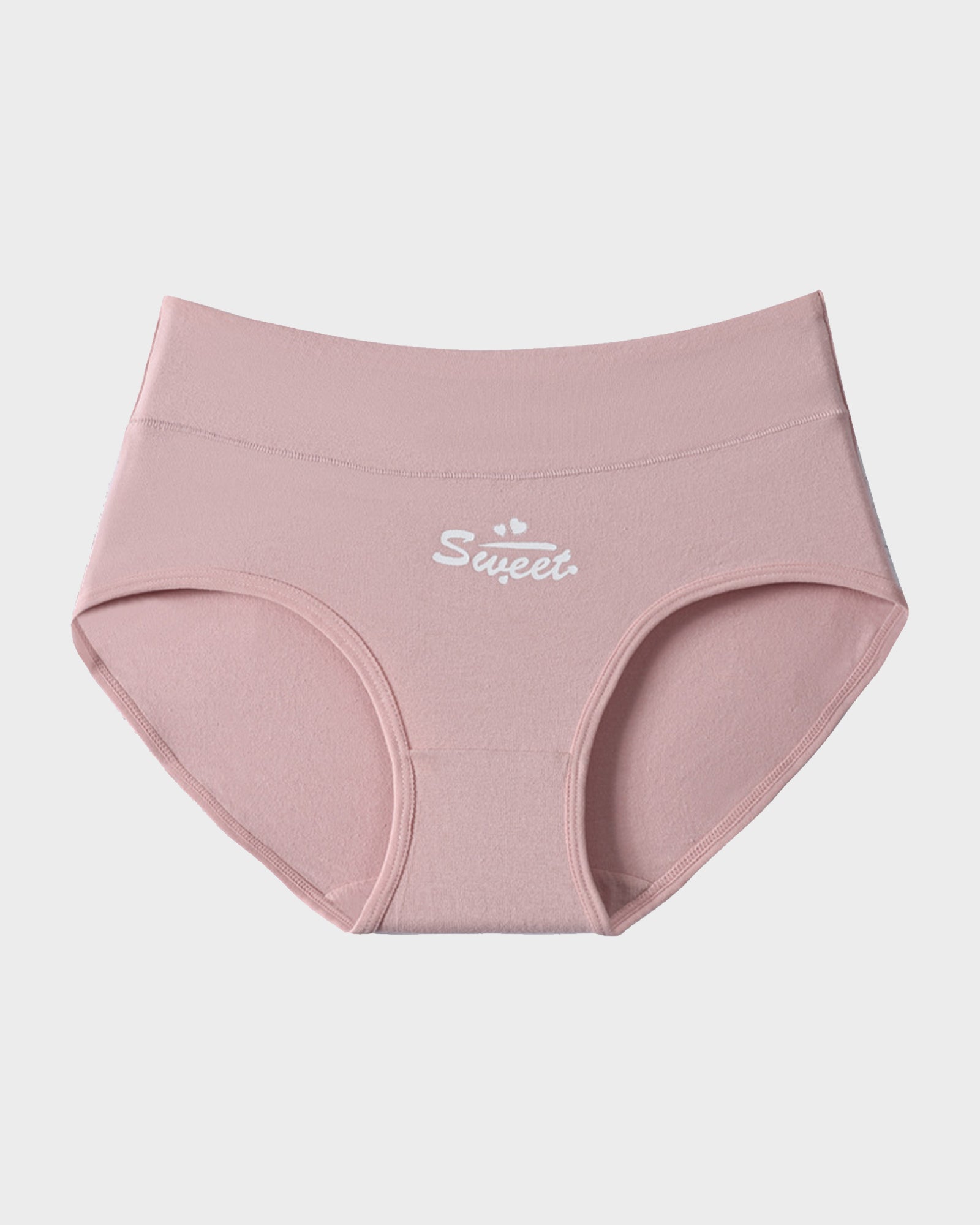 Paquete de 6 Panties de Algodón Suave con Estampado de Corazones y Cintura Alta
