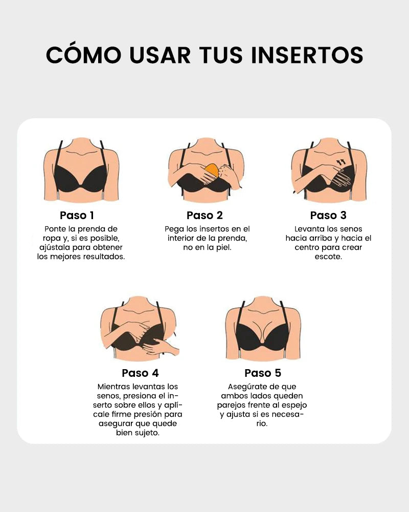 Almohadillas Adhesivas para Levantamiento Instantáneo del Busto (2 Pares)