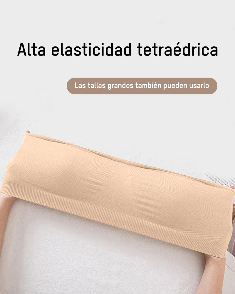 Brasier strapless sin varilla, sin costuras y antideslizante