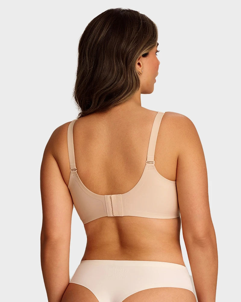 Sujetador Jelly Sin Aros de Cobertura Total con Borde Ondulado