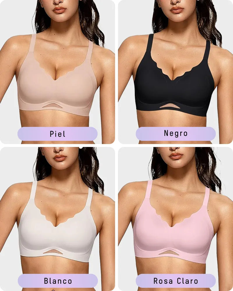 Sujetador de Malla Sin Costuras y Suave Sin Aros