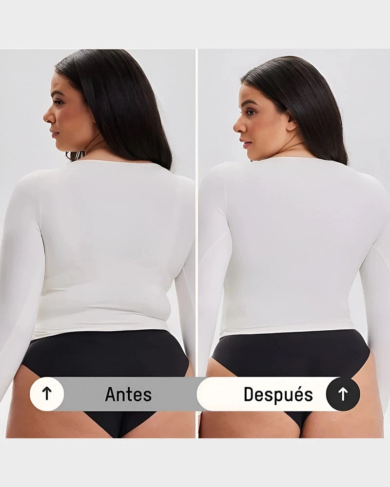 Brasier sin varilla push up para mujer, escote profundo en v, tirantes anchos, moldea la espalda, cómodo y sin costuras