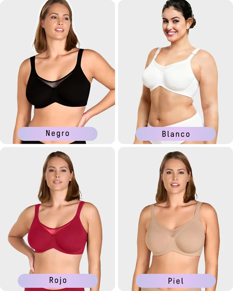 Brasier reductor con varillas, cobertura total con tirantes anchos y espalda alisadora