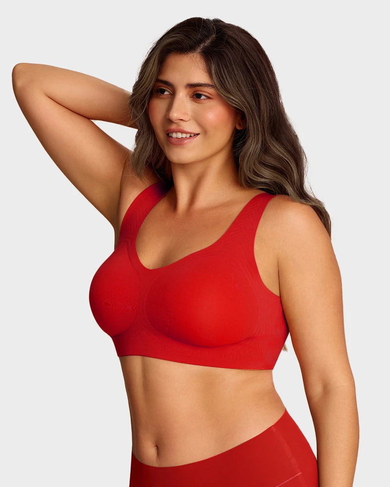 Brasier Talla Extra Sin Varilla – Push-Up, Cobertura Total y Tirantes Anchos