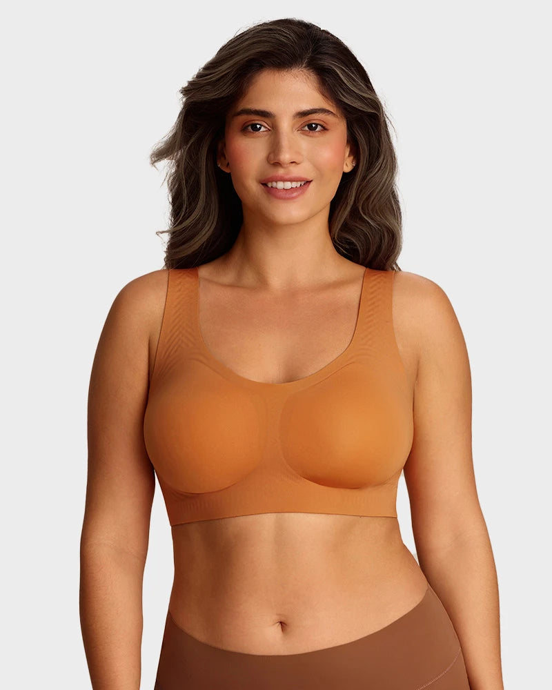 Brasier Talla Extra Sin Varilla – Push-Up, Cobertura Total y Tirantes Anchos