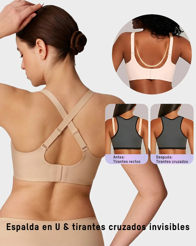 Sujetador Invisible con Levantamiento de Gel y Diseño Hueco de Gota de Agua Transpirable