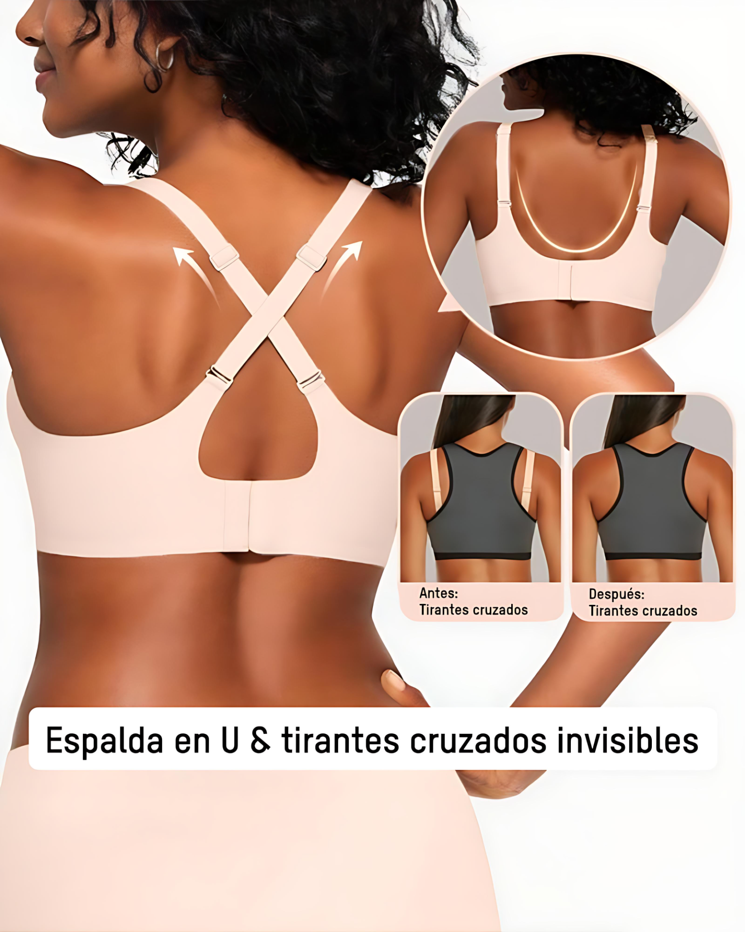 Sujetador Invisible con Levantamiento de Gel y Diseño Hueco de Gota de Agua Transpirable