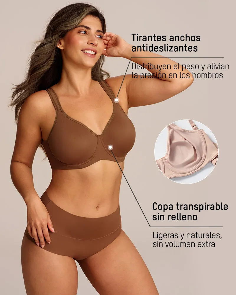 Brasier Reductor Suave de Talla Grande con Cobertura Total