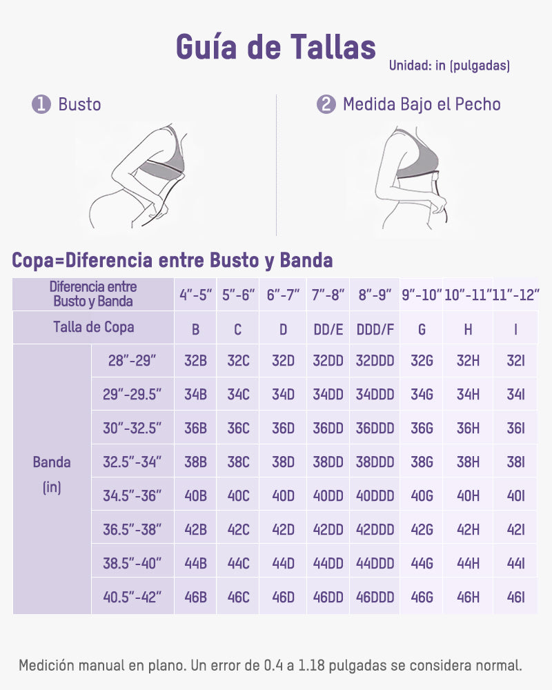 Brasier con Cierre Frontal, Aros Acolchados y Cobertura Total que Moldea y Suaviza la Espalda