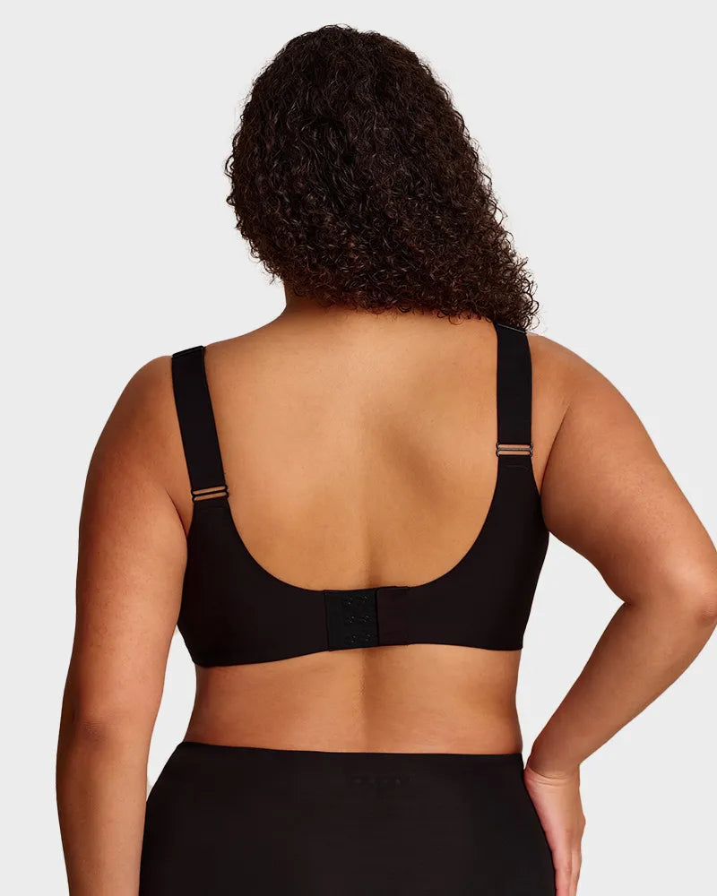 Brasier sin varilla con soporte firme, push up natural para busto grande