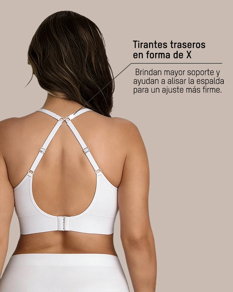 Bralette sin Varilla sin Costuras con Realce Natural y Escote en V